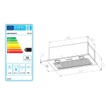 Витяжка кухонна під шафу 52 см чорна BE-50 - Зображення 7