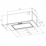 Витяжка кухонна під шафу 52 см чорна BE-52A - Зображення 6
