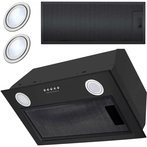 Витяжка кухонна під шафу 60см чорна BE-50