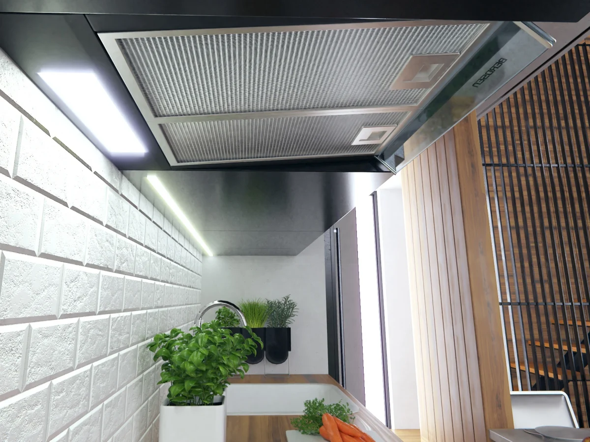 Витяжка підкорпусна кухонна - абсорбер 50 см Berdsen BE-10-A чорна - Зображення 5