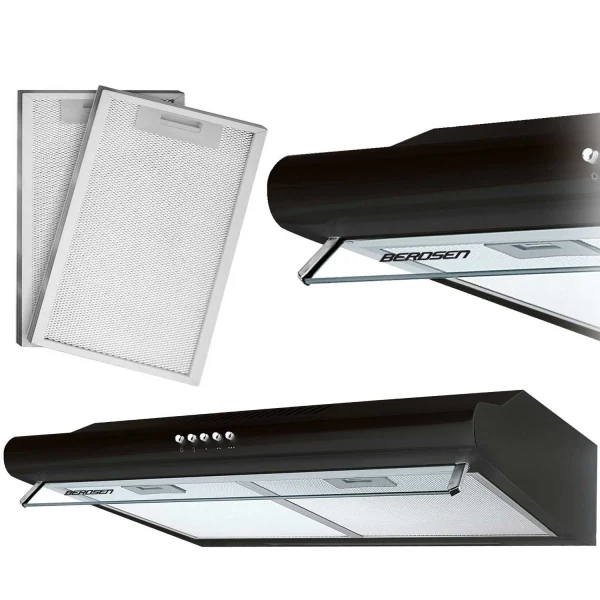 Витяжка підкорпусна кухонна - абсорбер 50см Berdsen BE-10-A чорна