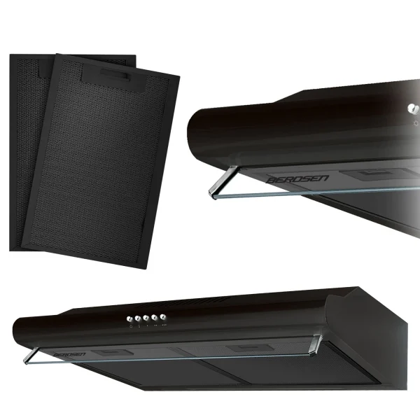 Витяжка підкорпусна кухонна - абсорбер 60см Berdsen BE-10-A чорна