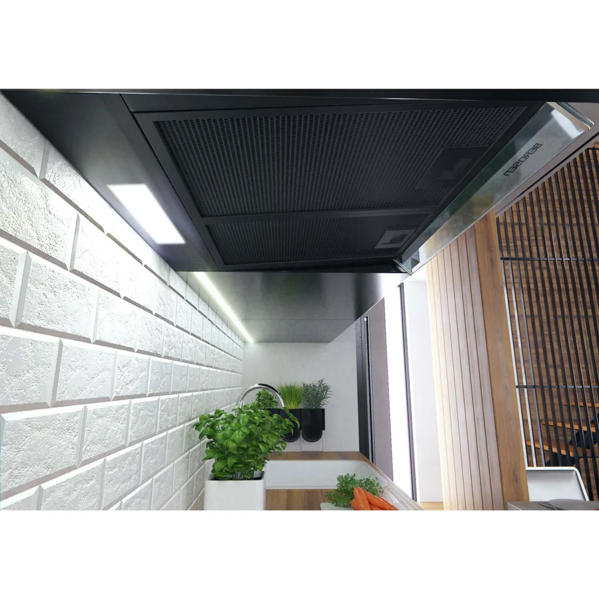 Витяжка підкорпусна кухонна - абсорбер 60 см Berdsen BE-10-A чорна - Зображення 5