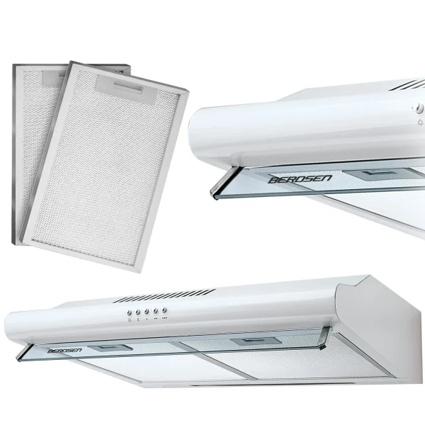 Витяжка підкорпусна кухонна - абсорбер 50см Berdsen BE-10-A біла