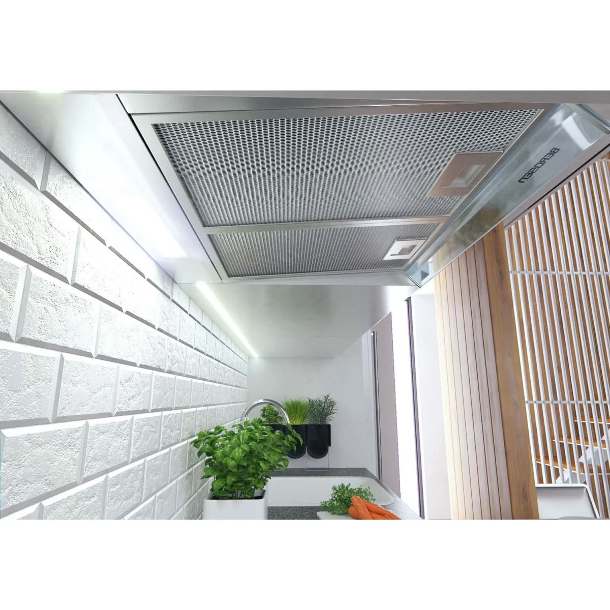 Витяжка підкорпусна кухонна - абсорбер 60 см Berdsen BE-10-A біла - Зображення 5