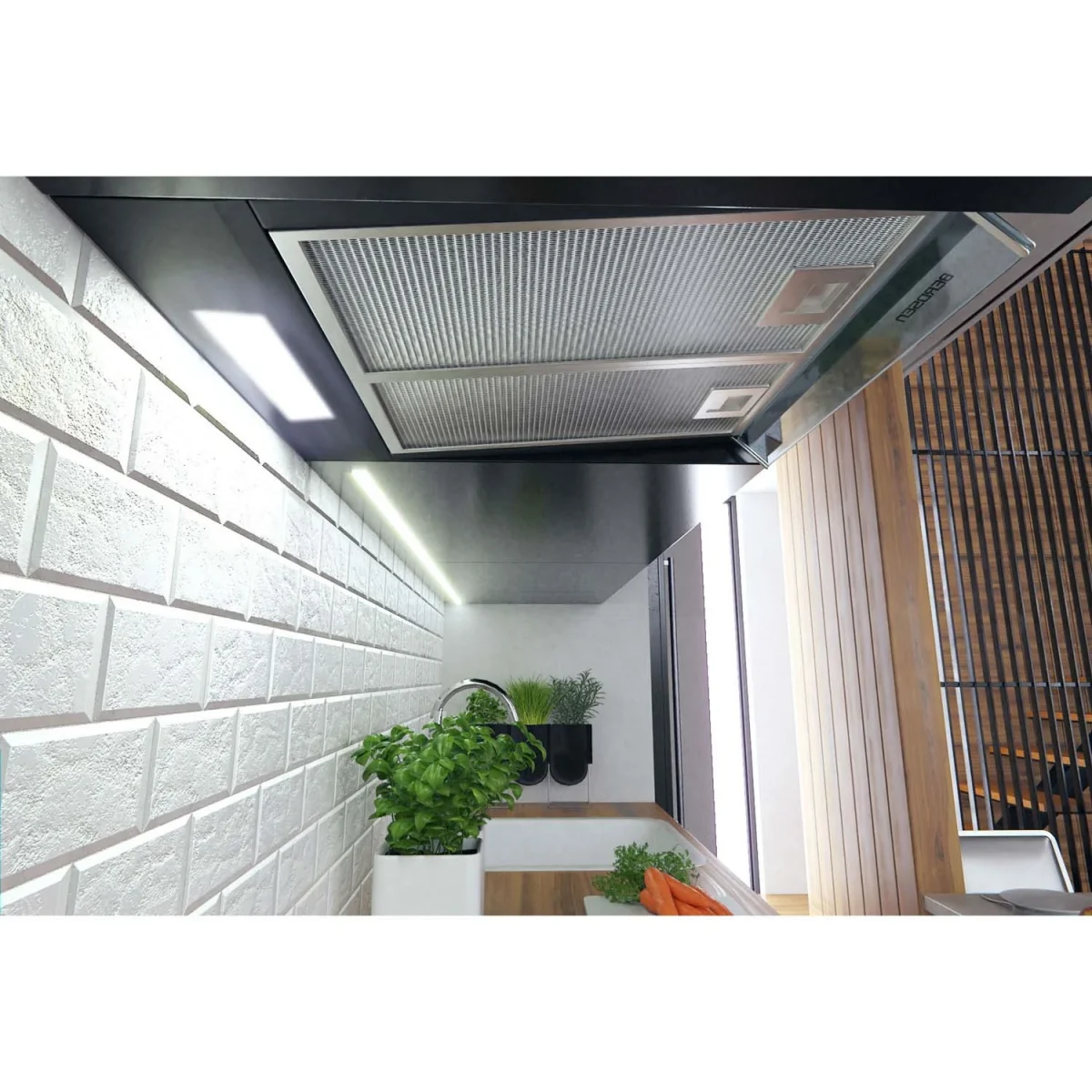 Витяжка підкорпусна кухонна - абсорбер 50 см Berdsen BE-10-A чорна - Зображення 5