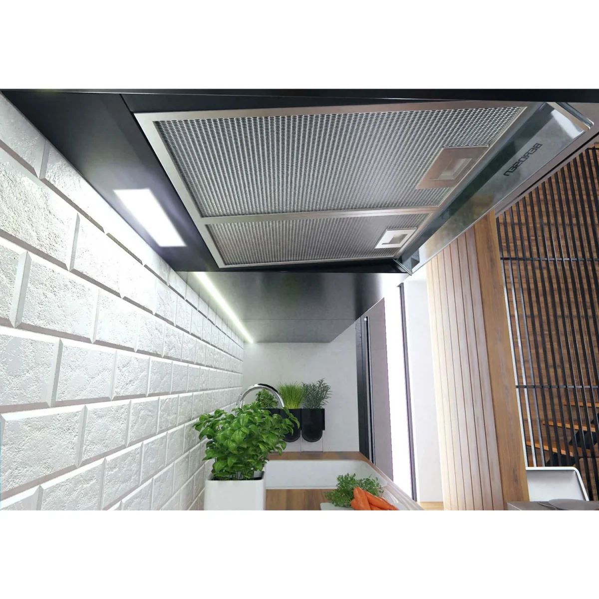 Витяжка підкорпусна кухонна - абсорбер 60 см Berdsen BE-10-A чорна - Зображення 5