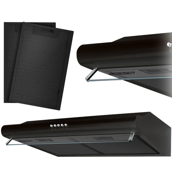 Витяжка підкорпусна кухонна - абсорбер 50см Berdsen BE-10-A чорна