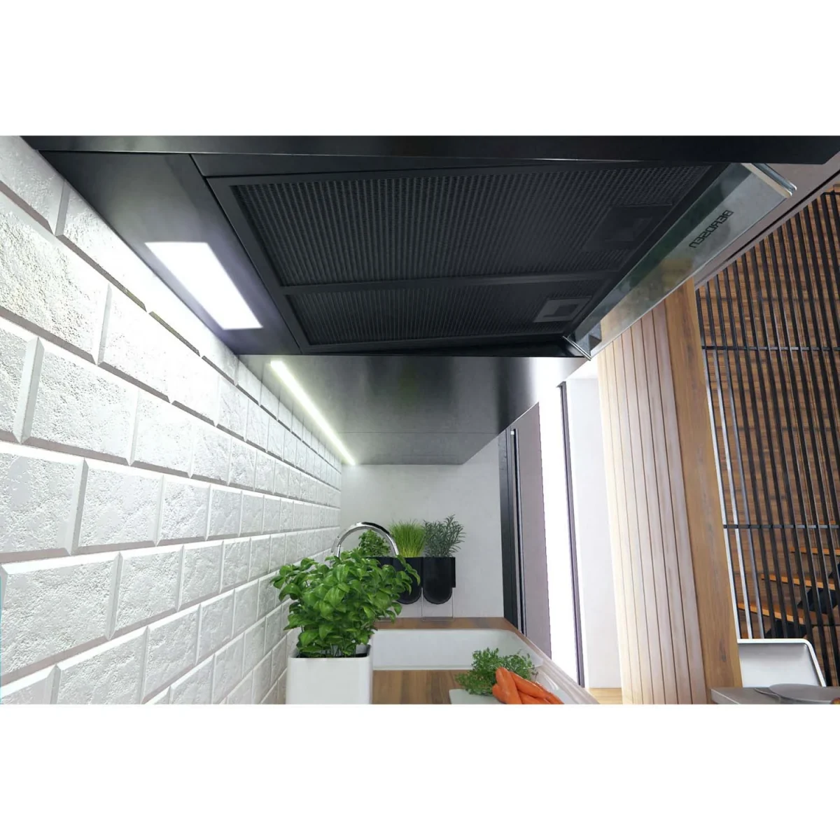 Витяжка підкорпусна кухонна - абсорбер 50 см Berdsen BE-10-A чорна - Зображення 5