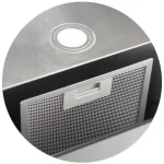 Витяжка кухонна підвісна скляна 60 см чорна BT-222 - Зображення 5