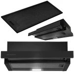 Витяжка кухонна телескопічна 50см чорна BT-238