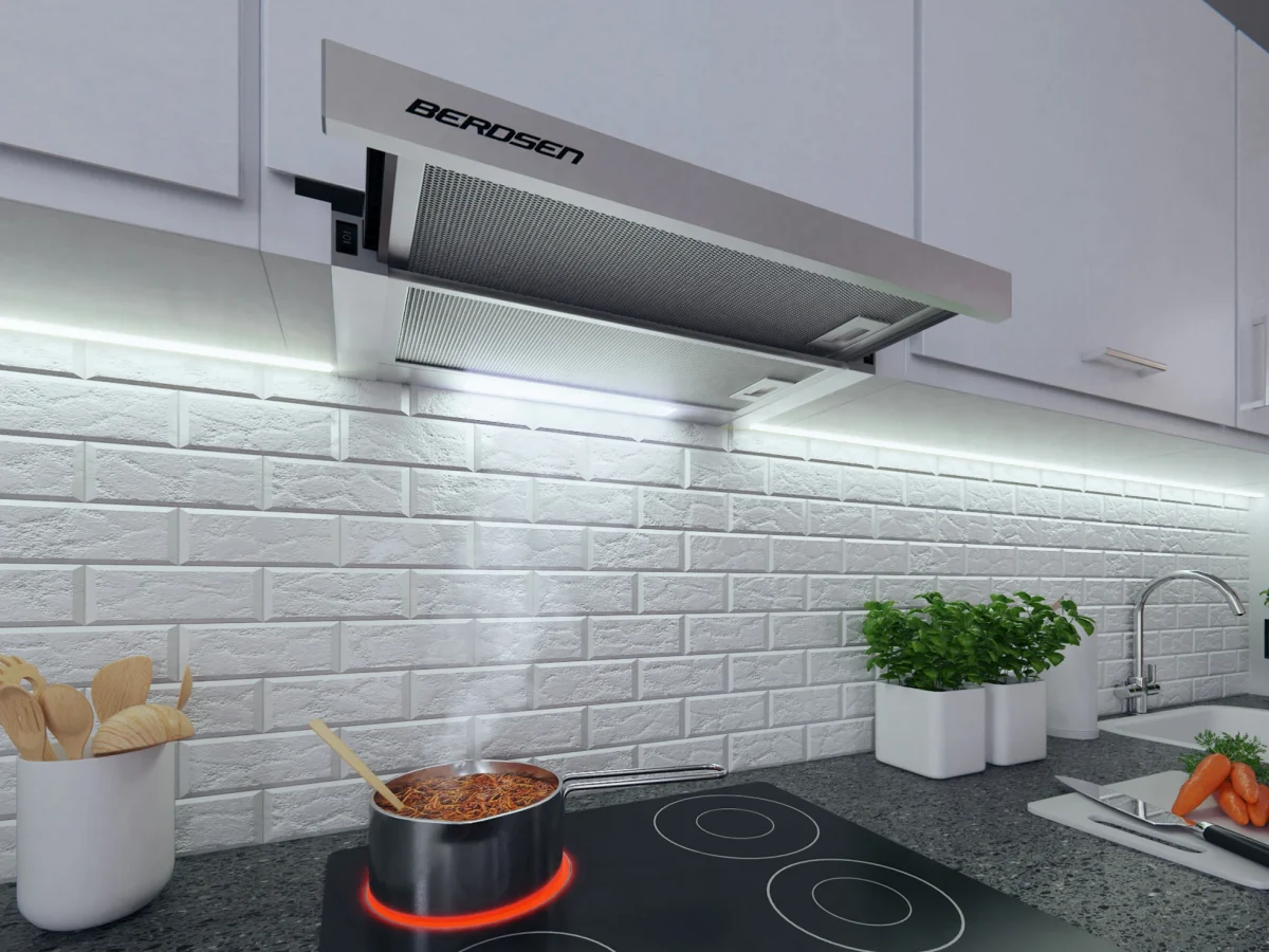 Телескопічна кухонна витяжка Berdsen BE-60-LW 60 см INOX - Зображення 6