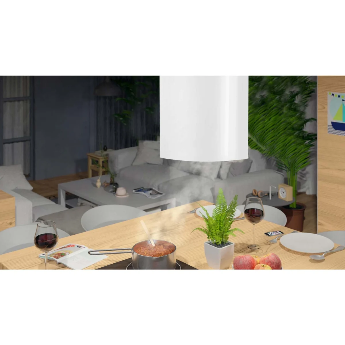 Витяжка кухонна підвісна 35 см біла BT-228 - Зображення 7