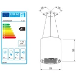 Витяжка кухонна підвісна 35 см біла BT-228 - Зображення 10