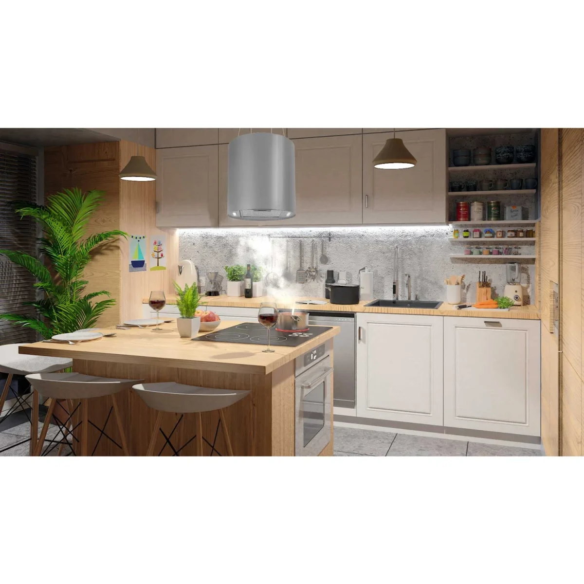 Витяжка кухонна підвісна 35 см inox BT-226 - Зображення 8