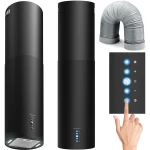 Витяжка кухонна острівна 35см Berdsen чорна BT-221