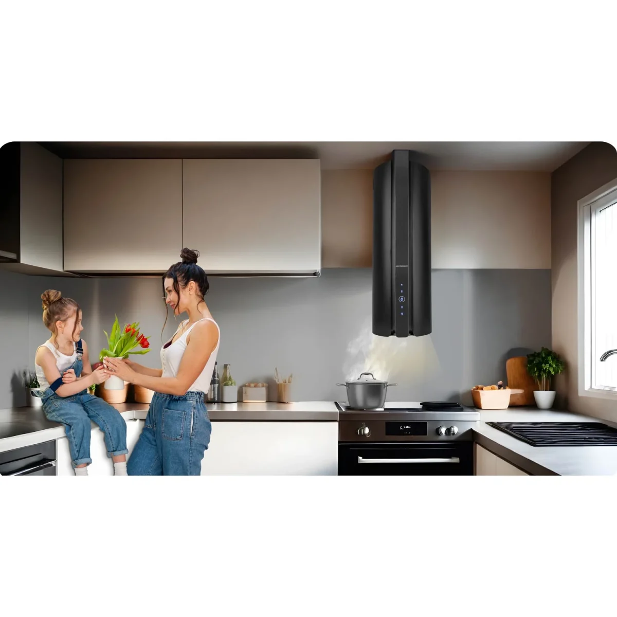 Витяжка кухонна 35 см Berdsen чорна BT-219 - Зображення 13