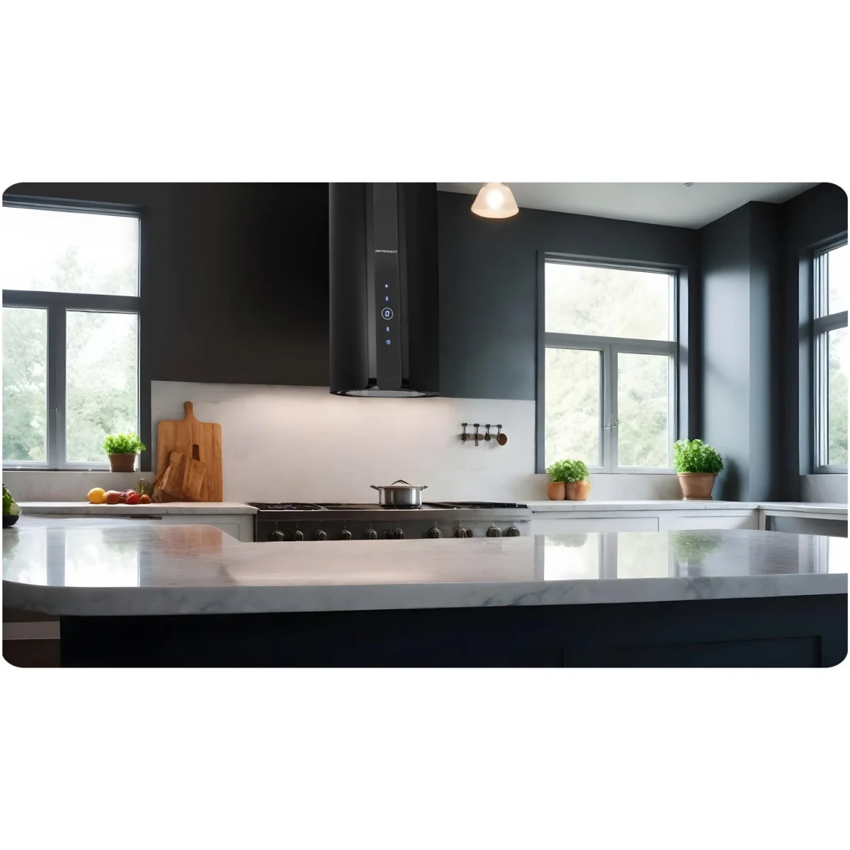 Витяжка кухонна 35 см Berdsen чорна BT-219 - Зображення 15