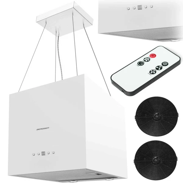 Острівна кухонна витяжка 40 см Berdsen 40E + 2 фільтра