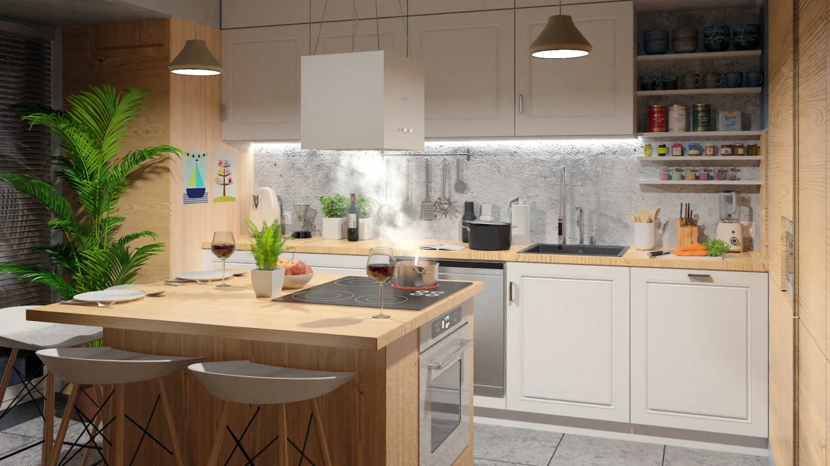 Острівна кухонна витяжка 40 см Berdsen 40E + 2 фільтра - Зображення 3