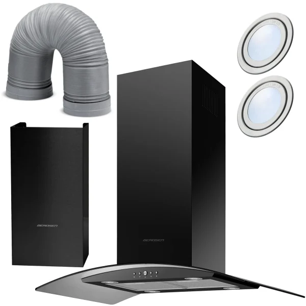 Острівна кухонна витяжка 90 см Berdsen BT-225