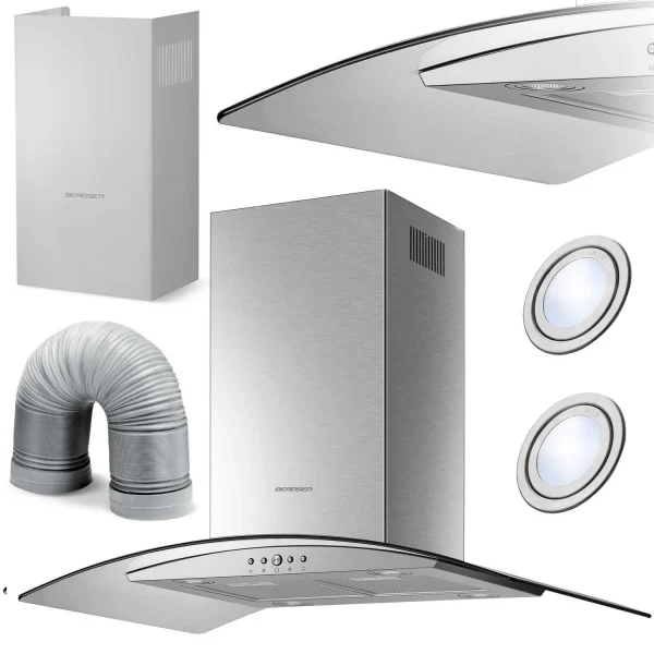 Острівна кухонна витяжка 90 см Berdsen BT-224