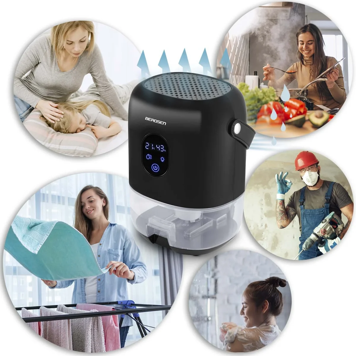 Осушувач повітря - вологопоглинач Berdsen BR-10B чорний - Зображення 8