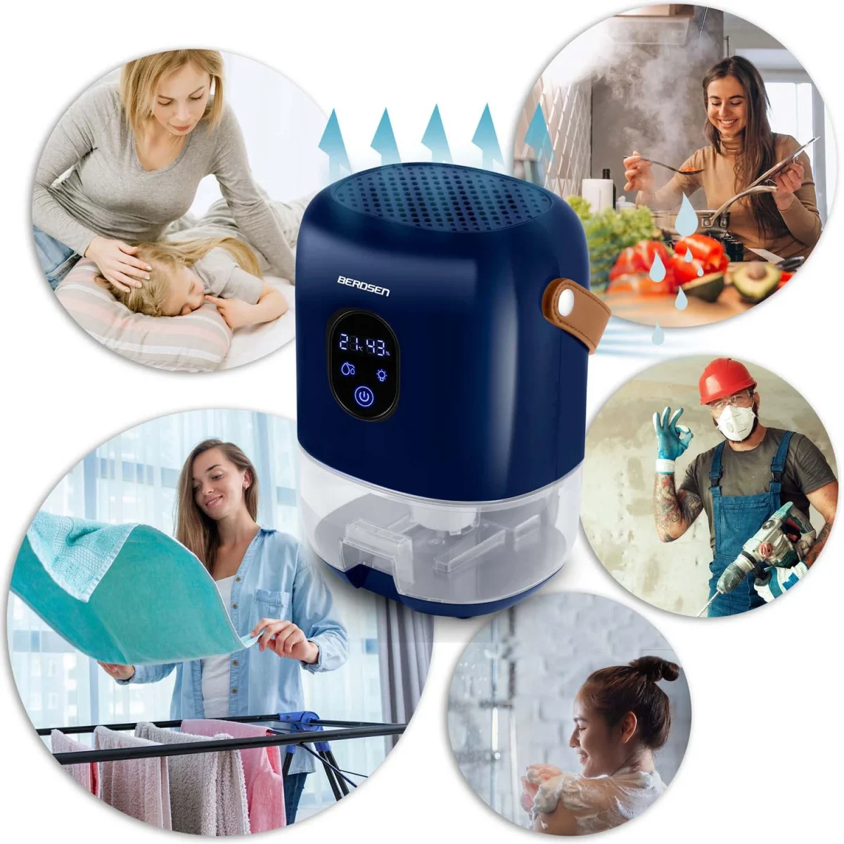 Осушувач повітря - вологопоглинач Berdsen BR-10B, темно-синій - Зображення 13