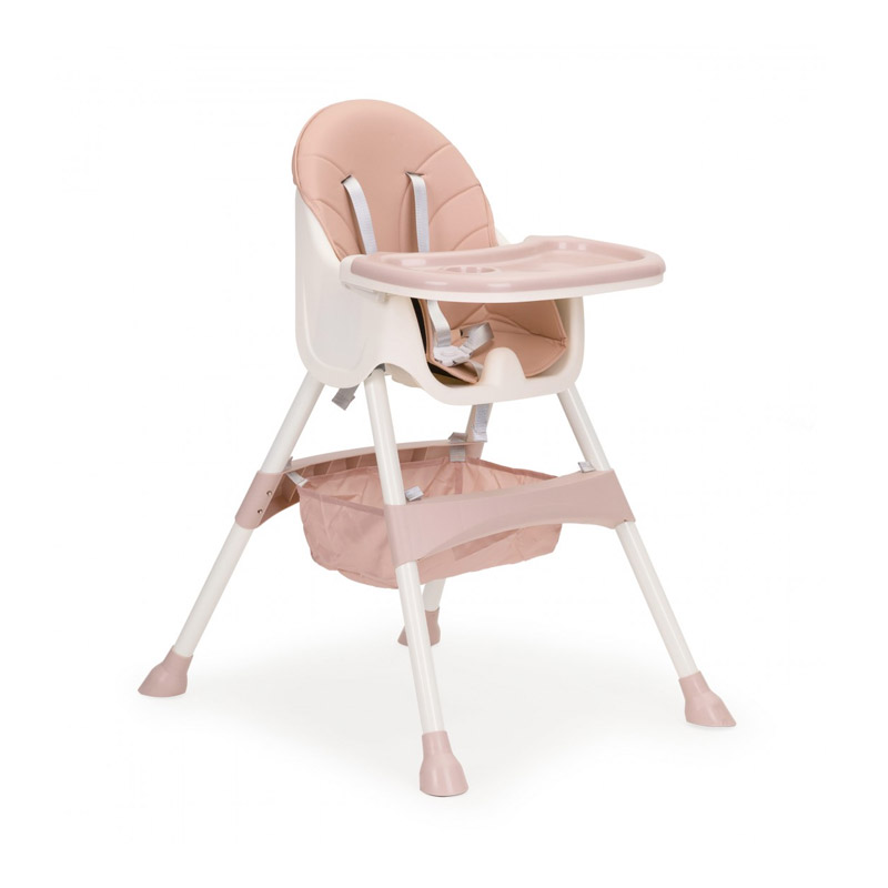 Стільчик для годування 2 в 1 з 5-точковими ременями ECOTOYS HC-823 рожевий — зручність і безпека для малюка - Зображення 2