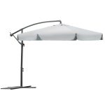 Складаний садовий парасоль з 6 сегментів, сірий, 350 см - Надійний захист від сонця - Зображення 5