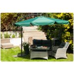 Складаний садовий парасоль 6 сегментів зелений 350 см - Сучасний дизайн та комфорт - Зображення 4