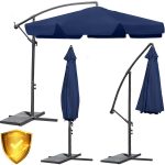 Складаний садовий парасоль 6 сегментів синій 350 см - Захист від сонця та дощу - Зображення 2