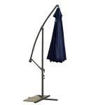 Складаний садовий парасоль 8 сегментів синій 350 см - Сучасний дизайн та комфорт - Зображення 4