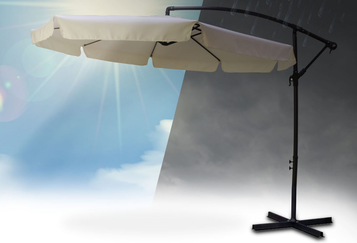 Складаний садовий парасоль 8 сегментів бежевий 350 см - Елегантний та функціональний - Зображення 9