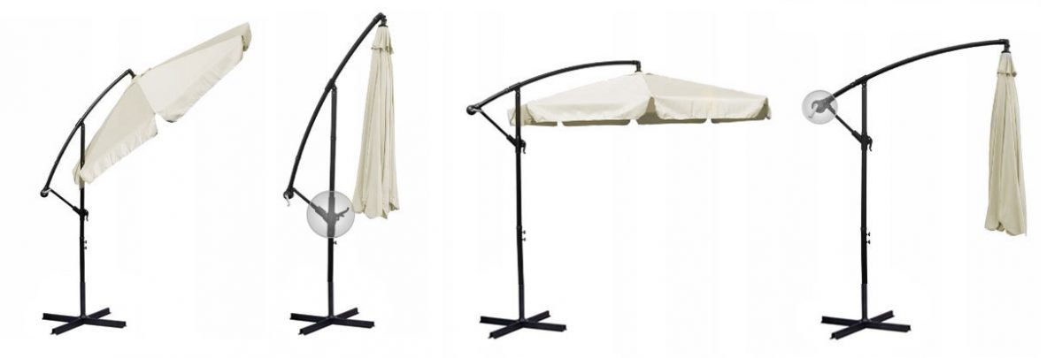 Складаний садовий парасоль 8 сегментів бежевий 350 см - Елегантний та функціональний - Зображення 12