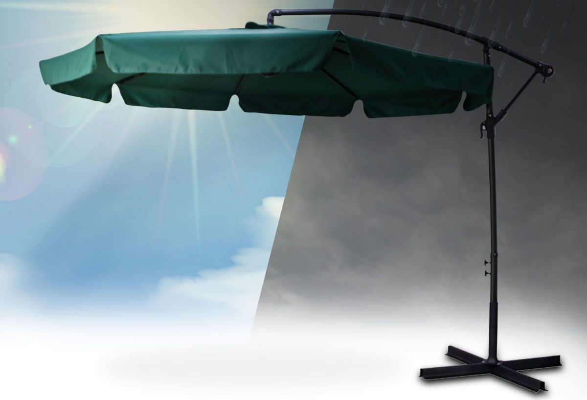 Складаний садовий парасоль 8 сегментів зелений 350 см - Яскравий та функціональний - Зображення 9