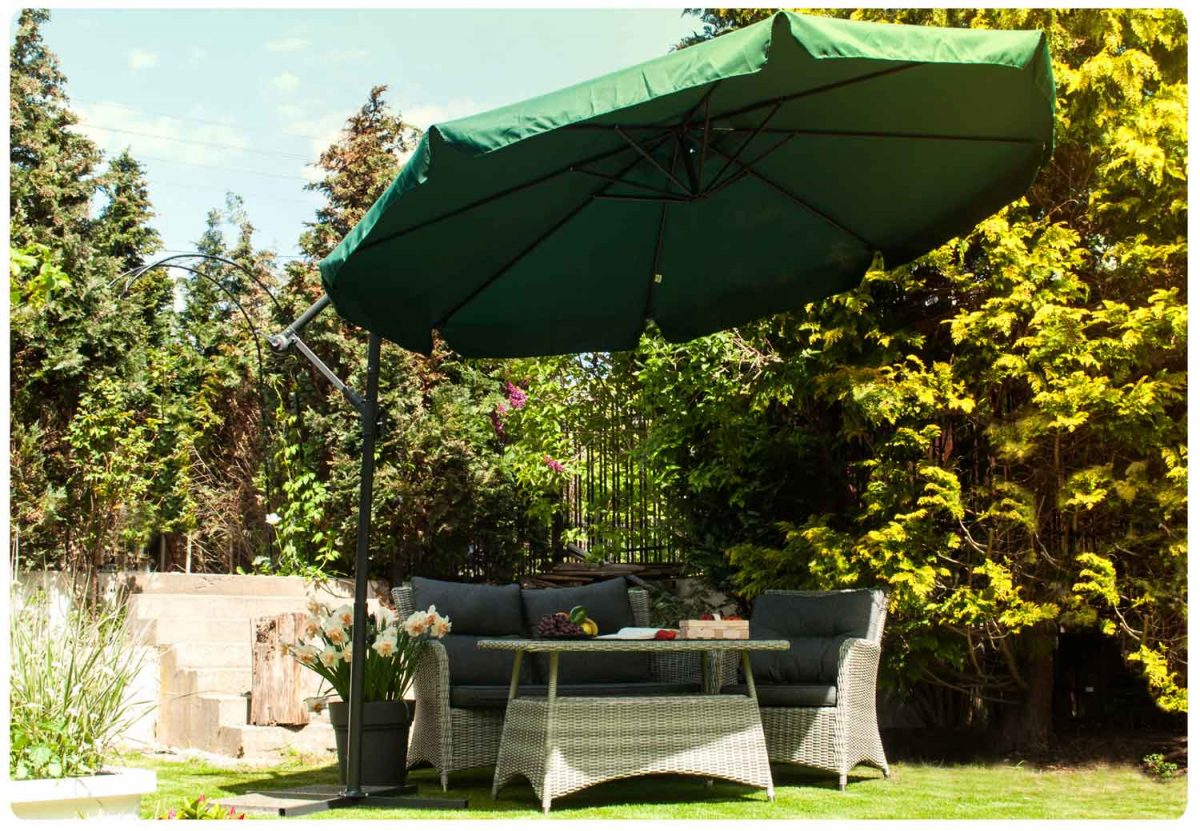 Складаний садовий парасоль 8 сегментів зелений 350 см - Яскравий та функціональний - Зображення 6