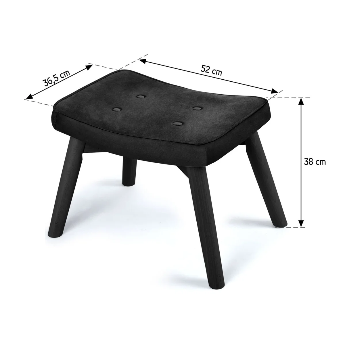 Підніжка для крісла Norse Sofatel чорна - Зображення 6