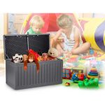 Садова Скриня зберігання 109 x 51 x 55 см 270 л сіра - Ідеальне рішення для вашого саду - Зображення 12