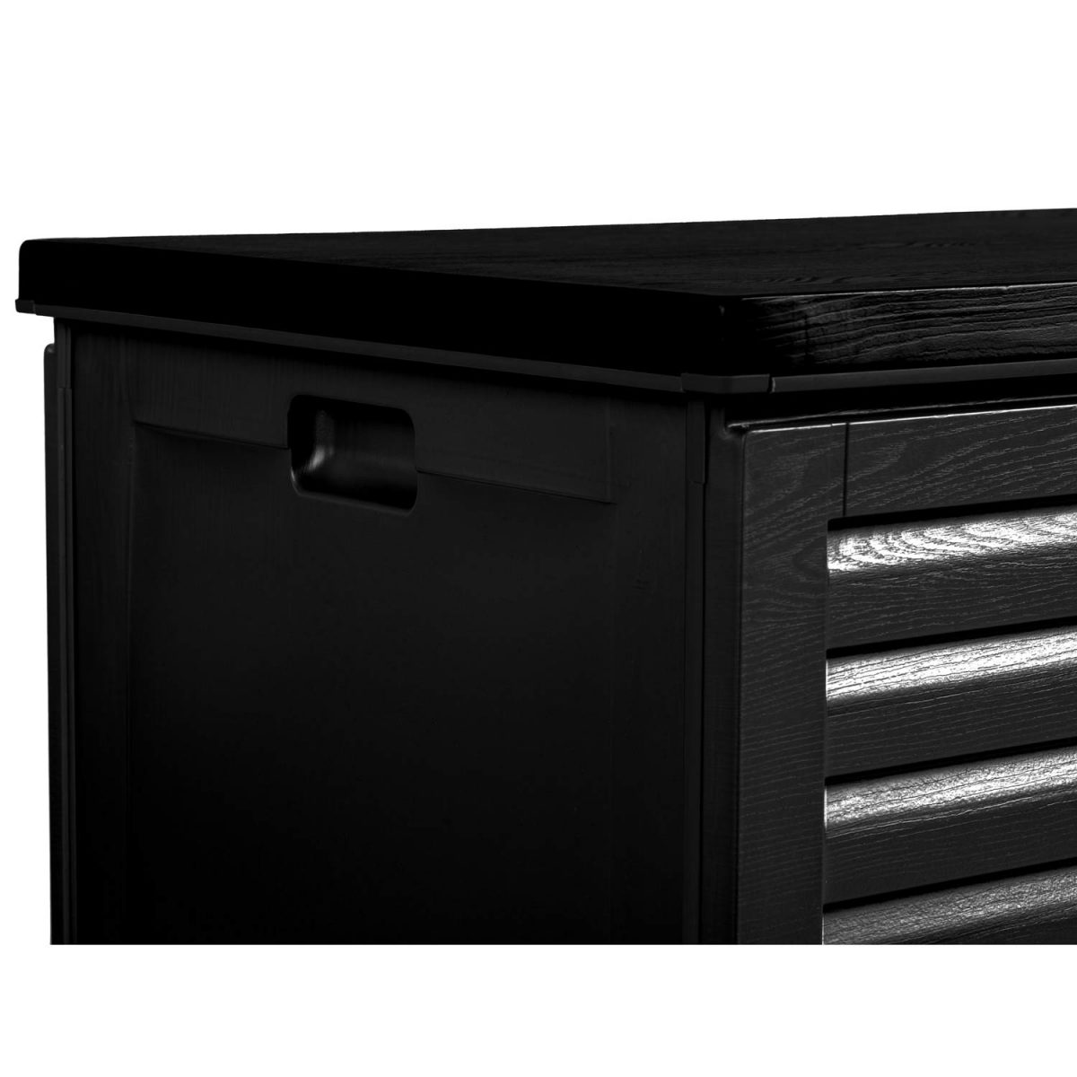 Садова скриня 143,5 x 57 x 53,5 см 390 л чорна - Практичне зберігання на вулиці - Зображення 6