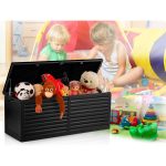 Садова скриня 143,5 x 57 x 53,5 см 390 л чорна - Практичне зберігання на вулиці - Зображення 11