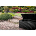 Садова скриня 143,5 x 57 x 53,5 см 390 л чорна - Практичне зберігання на вулиці - Зображення 5