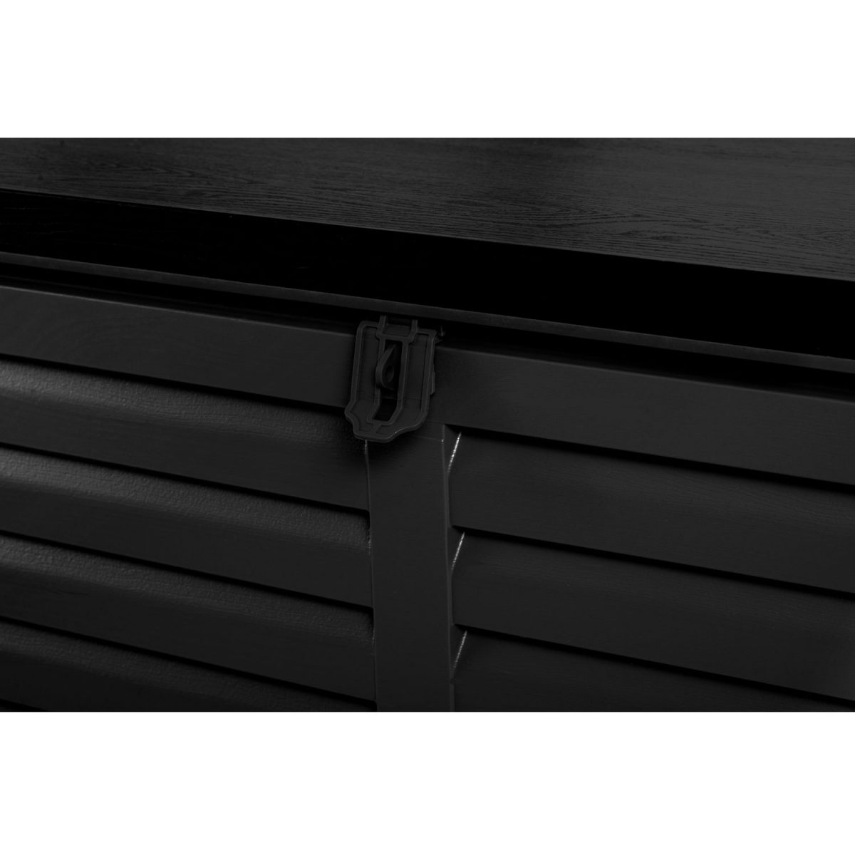 Садова скриня 143,5 x 57 x 53,5 см 390 л чорна - Практичне зберігання на вулиці - Зображення 7