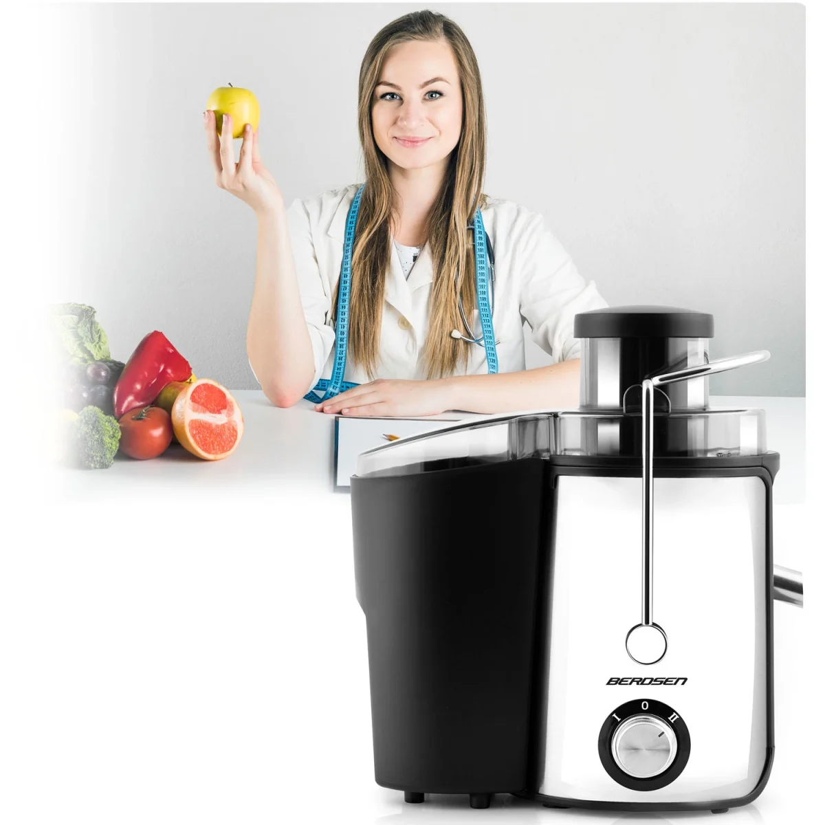 Соковижималка BD-750 Berdsen 600W Чорна - Зображення 9