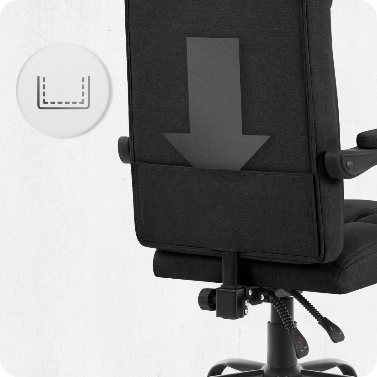 Поворотне крісло Cabro чорне C505 стиль та комфорт для роботи та відпочинку - Зображення 5