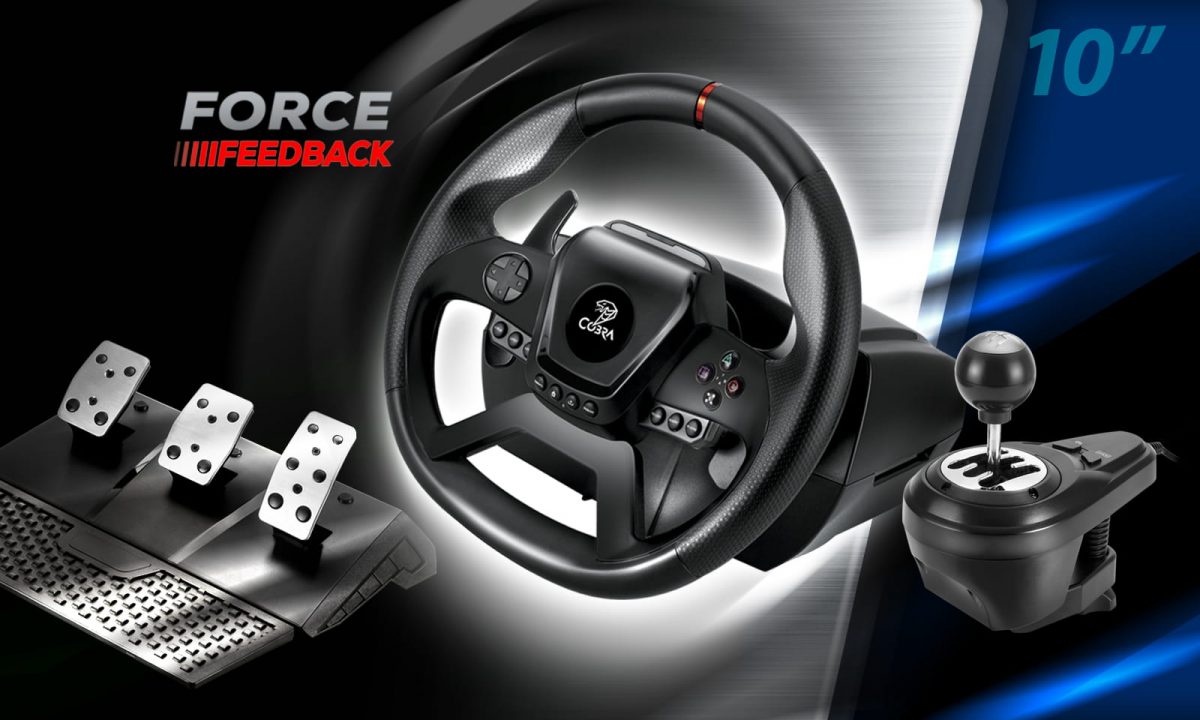 Ігрове кермо Руль Cobra GT987 – Force Feedback для реалістичних гонок - Зображення 3