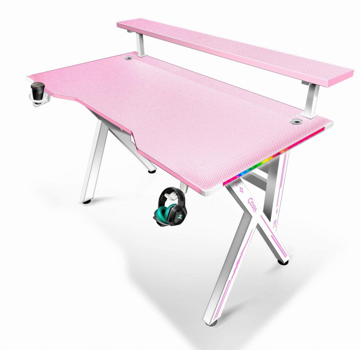 Геймерський стіл CRF4009RGB Рожевий – ідеальний вибір для віртуальних пригод - Зображення 6
