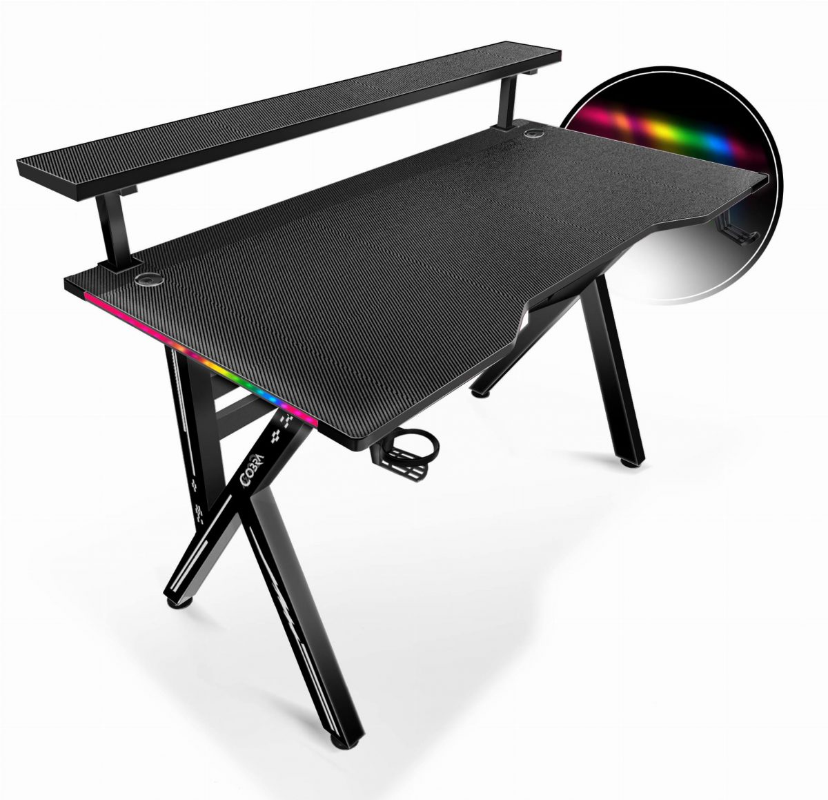 Геймерський стіл CRF4010RGB Чорний – стиль та RGB підсвітка - Зображення 4