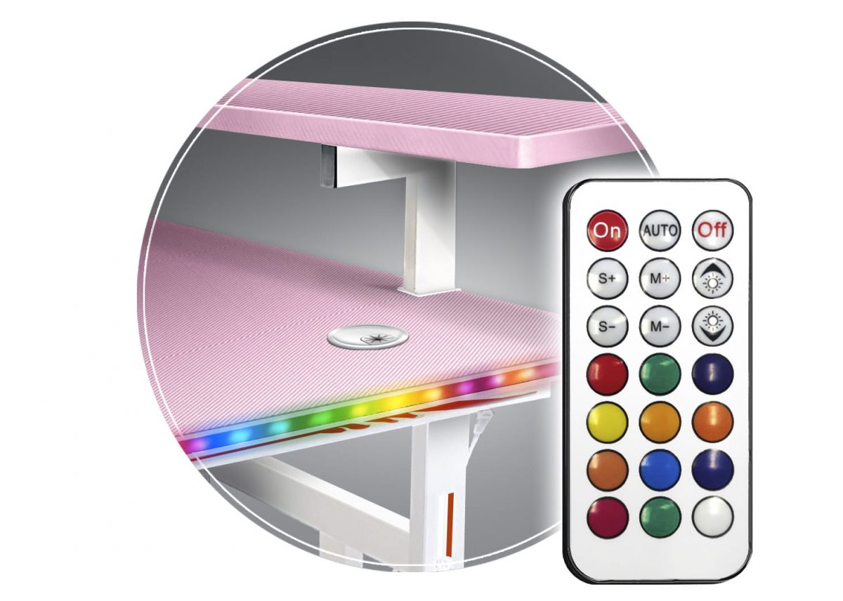 Геймерський стіл CRF4009RGB Рожевий – ідеальний вибір для віртуальних пригод - Зображення 8