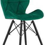 Крісло MUFART ELVA 3749 зелений оксамит на чорних ніжках